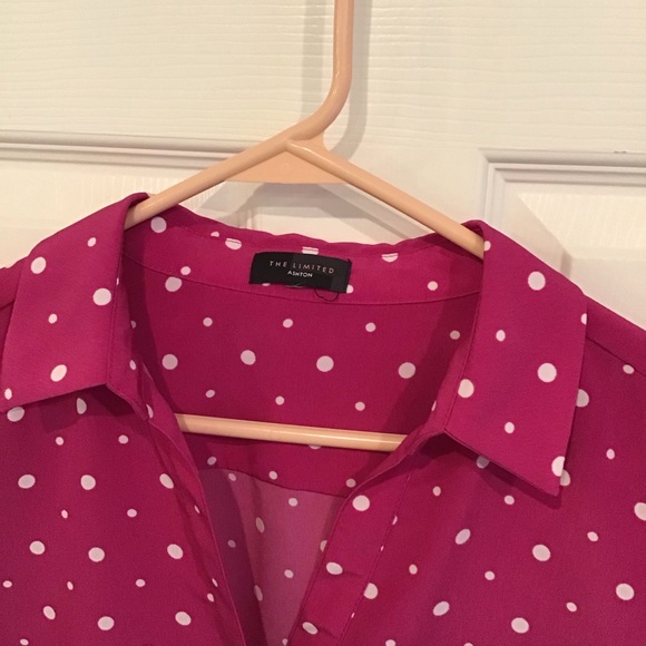 The Limited, Pink polka dot dress, size 8 - Picture 3 of 11